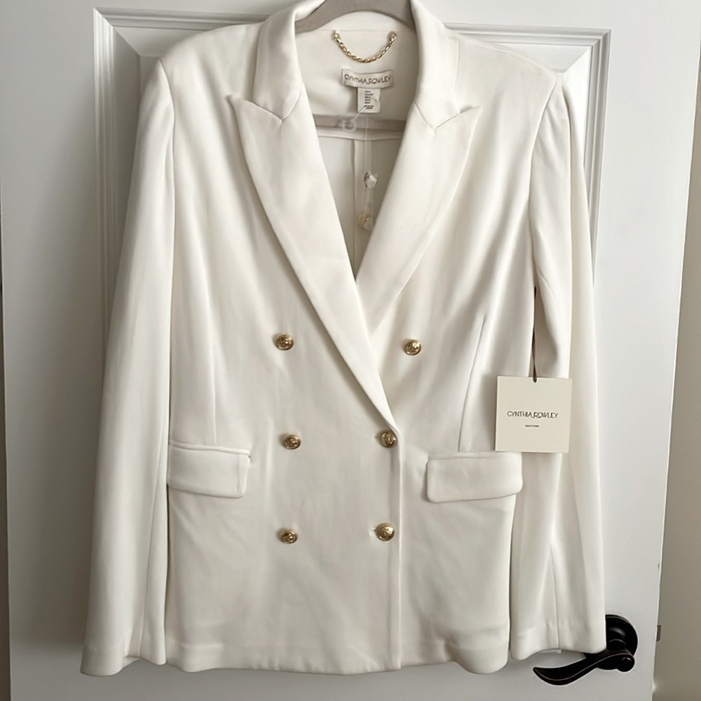 CYNTHIA ROWLEY~NWT Double Breasted Blazer Size Small